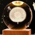 Miniatura Kula Kryształowa 3D – Astronauta, Planety i Układ Słoneczny z Podświetleniem LED