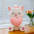 Miniatura Pluszowy Kot z Serduszkiem – 50 cm, Uroczy Prezent w Stylu Kawaii